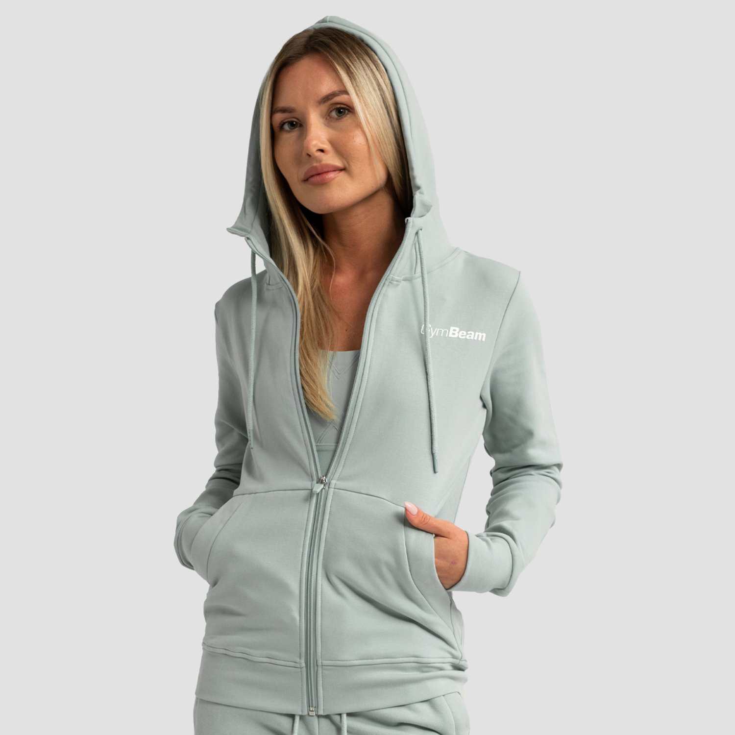 GymBeam Dames Limitless Zip Up Hoodie Eucalypt S