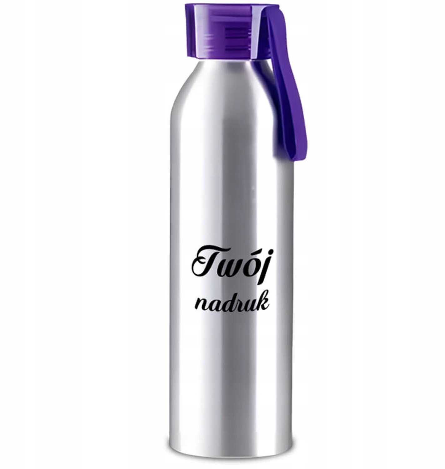 Zilveren Bidon met Paarse Dop - 650 ml - Ideaal voor Studie & Werk