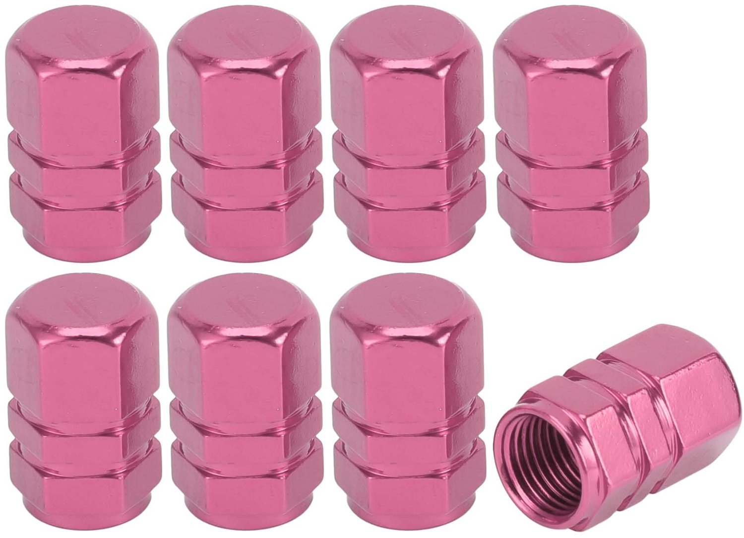 Bandventieldopjes 10x17MM - Aluminiumlegering - Roze - Beschermt ventielen van auto, fiets en motor - ShopVlot