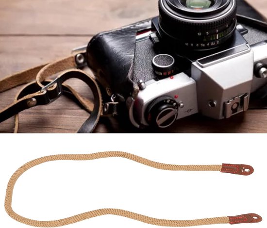 Vintage Katoenen Camerariem Rond Koord Nekriem voor Retro Mini DSLR, Universele Montage Camerariem voor Spiegelloze Camera's — afbeelding 5