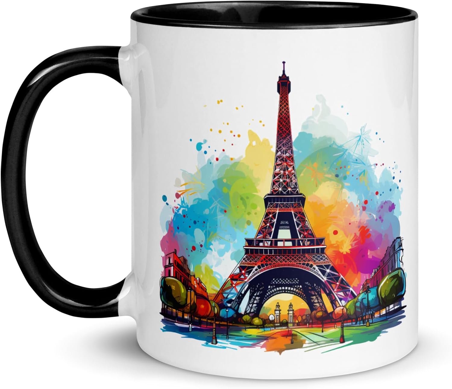 Mok Parijs Eiffeltoren Frankrijk Souvenir Reizen Mok Monumenten Tekening Romantiek Elegantie Deco Cafe Stad van de Verlichting Thee Gift Originele