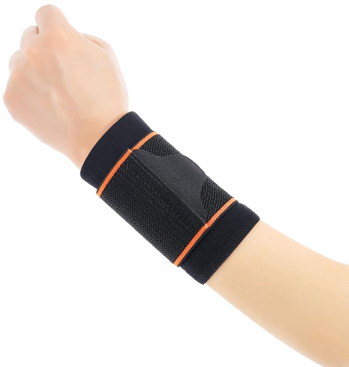 polsbandage van 30 cm voor peesontstekingen, elastische en verstelbare polsbeschermer tegen peesontstekingen, te gebruiken bij verrekkingen, verstuikingen en tijdens het sporten