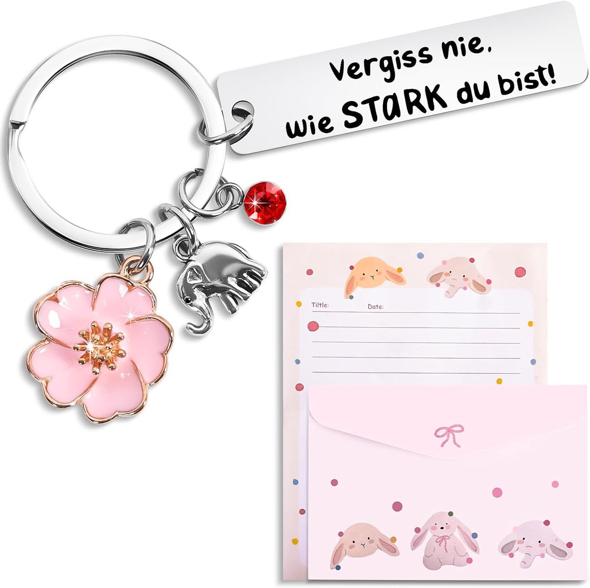 Cadeaus voor vrouwen, sleutelhanger met gravure,verjaardagscadeau voor vrouwen,goede verbetering, cadeau voors mama zus collega verjaardagscadeau Roestvrij staal kleur