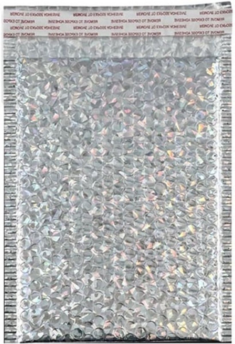 Verzendzakken - Bubbelenvelop - Producten Verzenden - Zelfsluitende Strip - 100 Stuks - Zilver