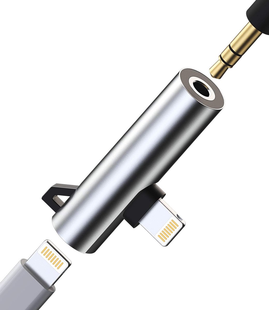 Lightning naar 3.5mm AUX Audio Jack en Charger Extender Dongle Oortelefoon Headset Splitter Compatibel met iPhone 12 Mini 11 pro max xs xr x se2 7 8 Plus voor iPad Air Kabel