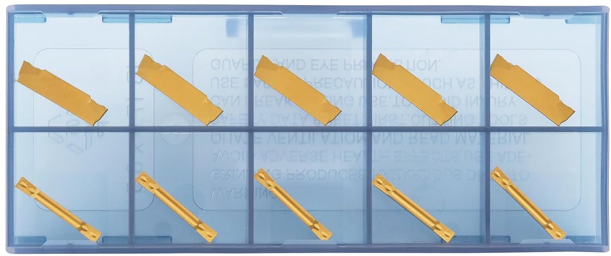 MGMN200-M (2,0mm breed) Voor het afsteken van allerlei werkstukken op een draaibank, MGMN Steekwisselplaten met TiN coating, 10 stks