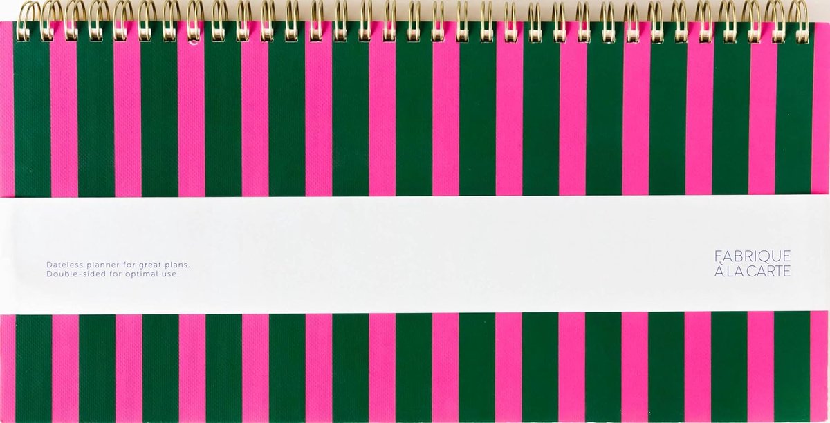 Bureauplanner wekelijkse planner - gestreept design - spiraalbinding - overzicht voor je week - ShopVlot