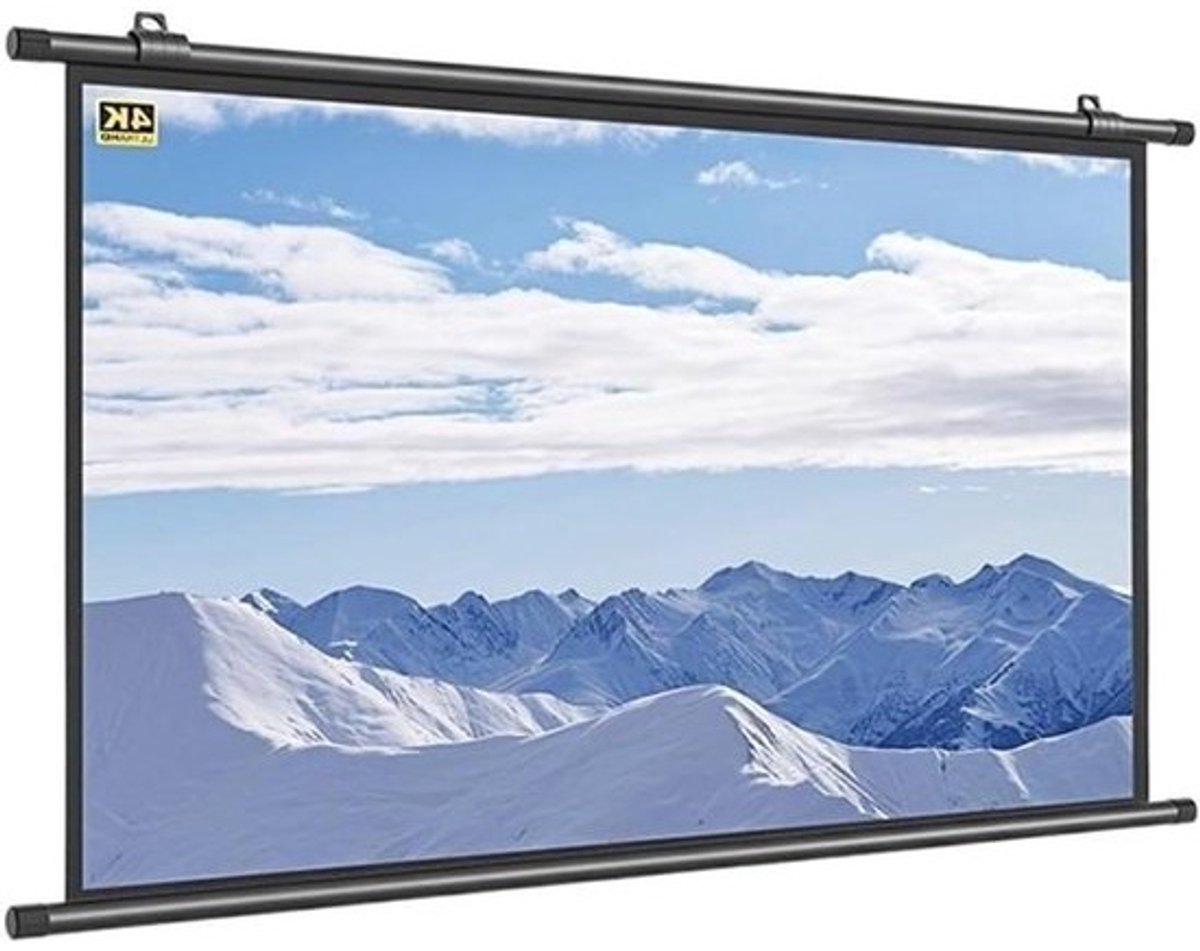 Draagbaar Projectiescherm - Filmscherm Opvouwbaar - Thuisbioscoop Creëren - Anti-Kreuk Glasvezel - 50 Inch (4:3) - Zwart