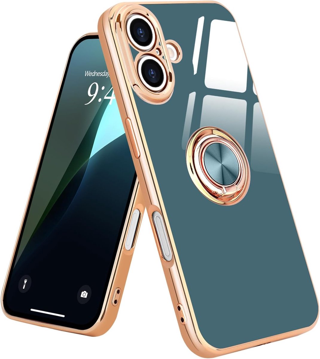 Compatibel met iPhone 16 Plus, grijs