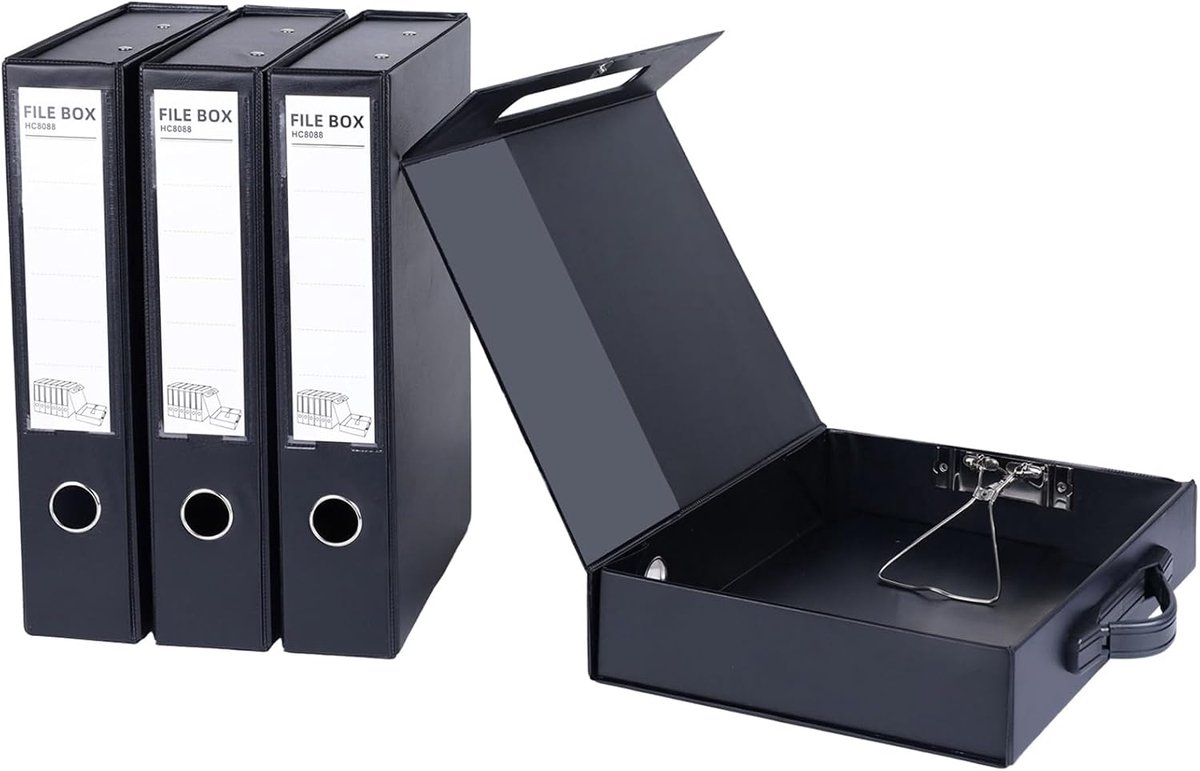 A4, 4 stuks documentenbox van kunststof