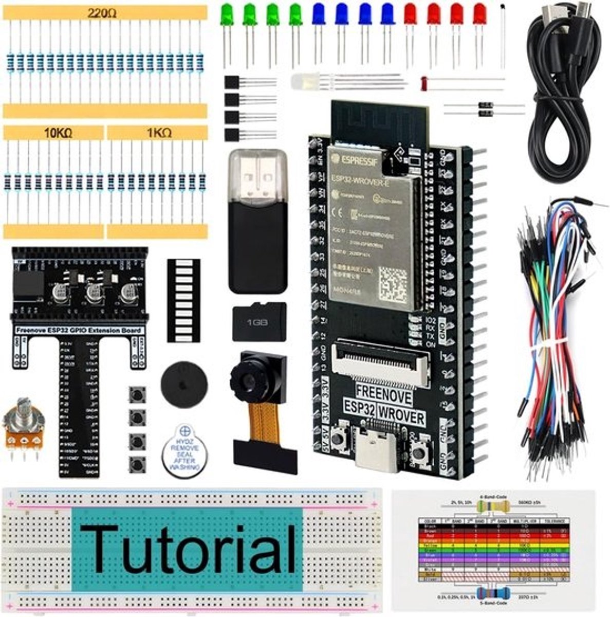 Basisstarterkit voor ESP32 CAM met Onboard Camera en Tutorial