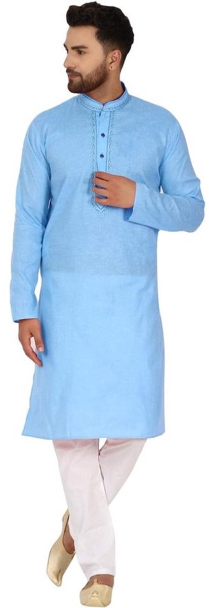 Traditionele Indiase Kurta Pyjama Set voor Heren - Etnische Feestkleding