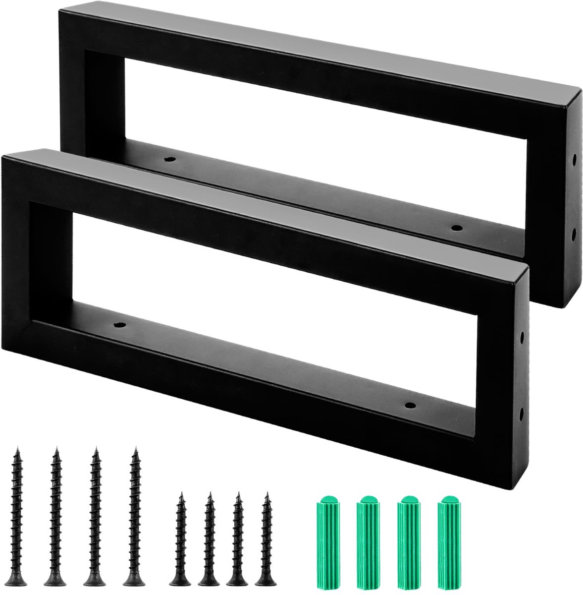 Wastafelbeugel - Set van 2 - Zwart - 30 cm