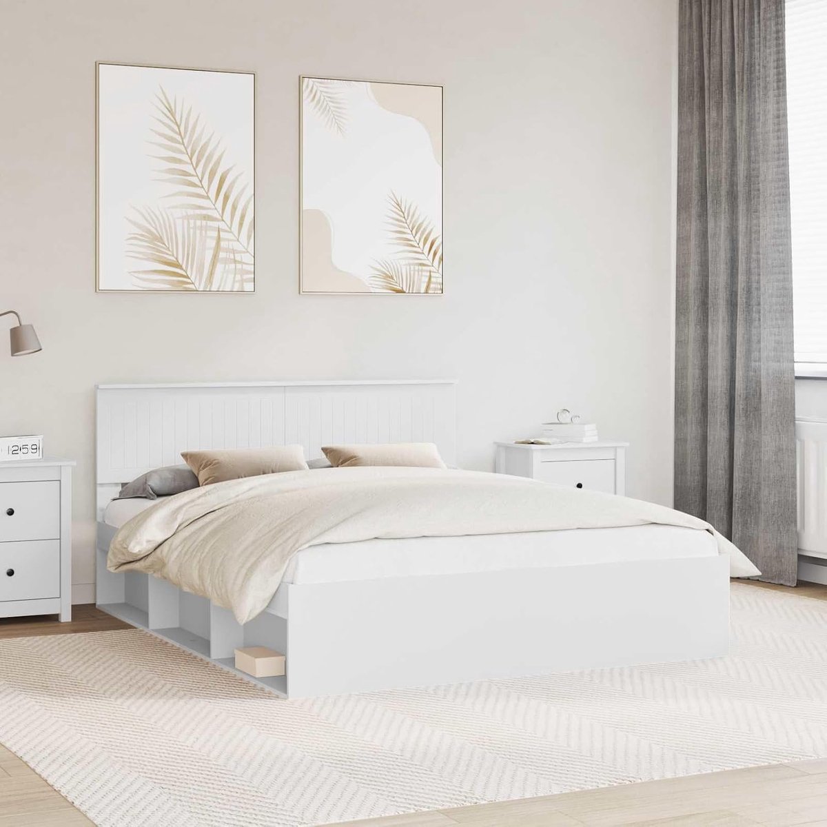 grenenhout modern wit ledikant 160x200 cm