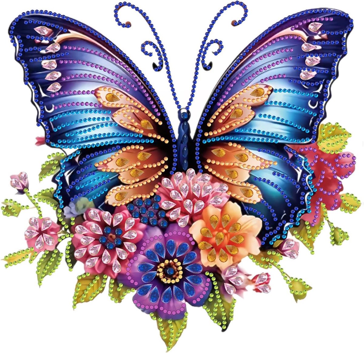 Diamantschildersets, vlinder speciale diamantschilderkits voor volwassenen, doe-het-zelf boor diamant kunstkits voor thuis muurdecoratie geschenken, 30 x 30 cm