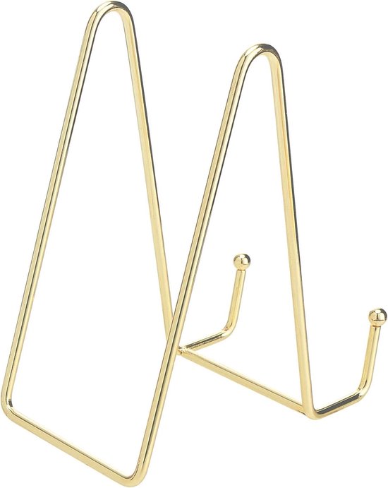 8 stuks metalen bordenstandaard goud, 8 cm en 15 cm ezel goud metalen bordenhouders standaard decoratieve plaathouder fotolijststandaard voor foto's, borden, kookboek, kunstwerken — afbeelding 4