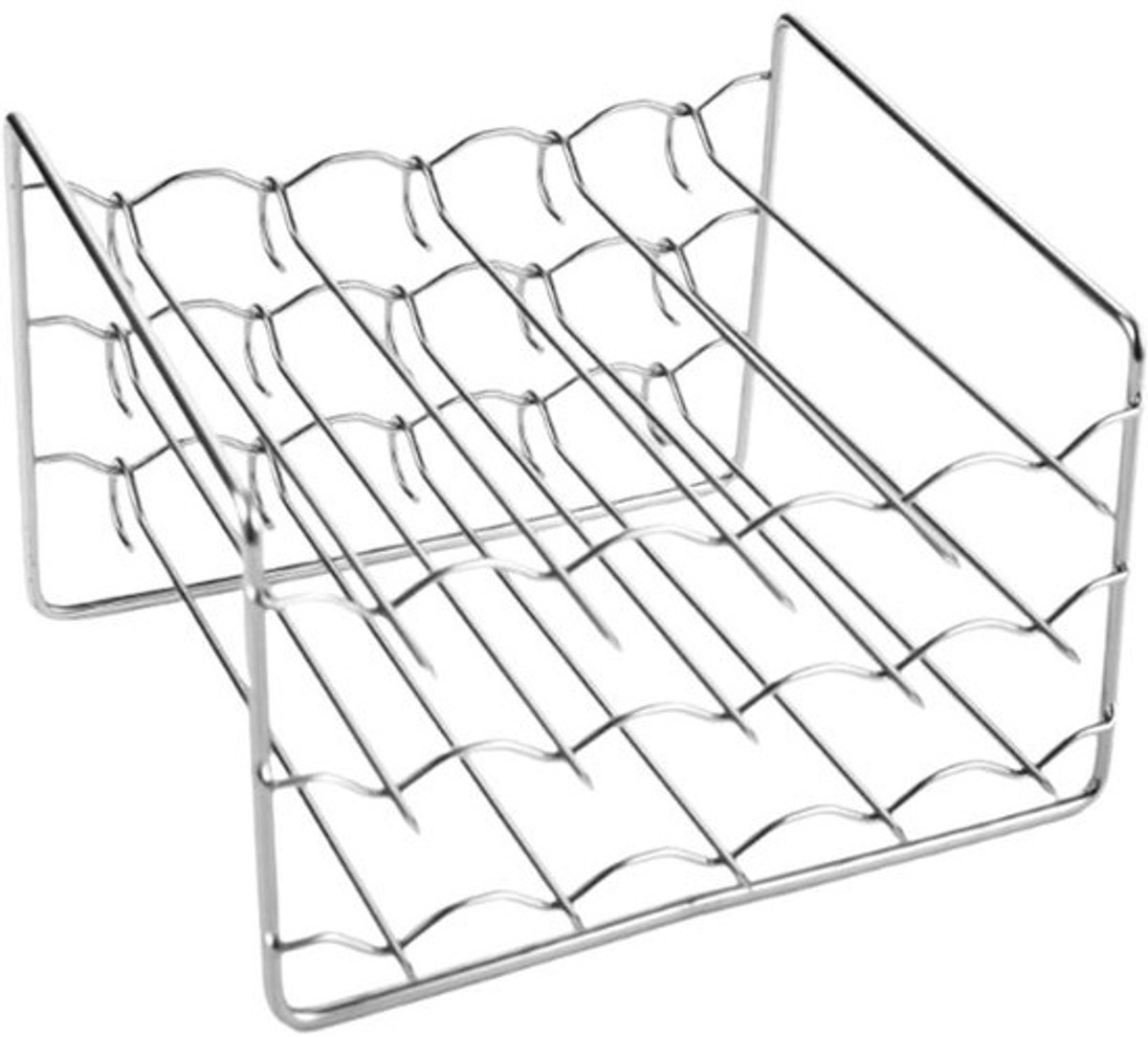 Air Fryer Rack - BBQ Friteuse Rack, Non Stick 3 Layer Vierkante Metalen Stand Voor Fruit Vlees Kippenvleugels | Frietjes Zeevruchten Groente Koken Bakken Roosteren Grill Oven Tool