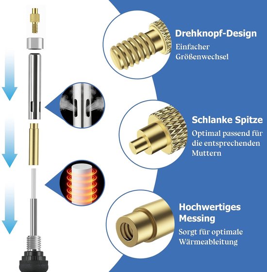 Draadverbinding Inserts en Lood Tips Set voor Precisie Solderen en Bevestigen — afbeelding 2