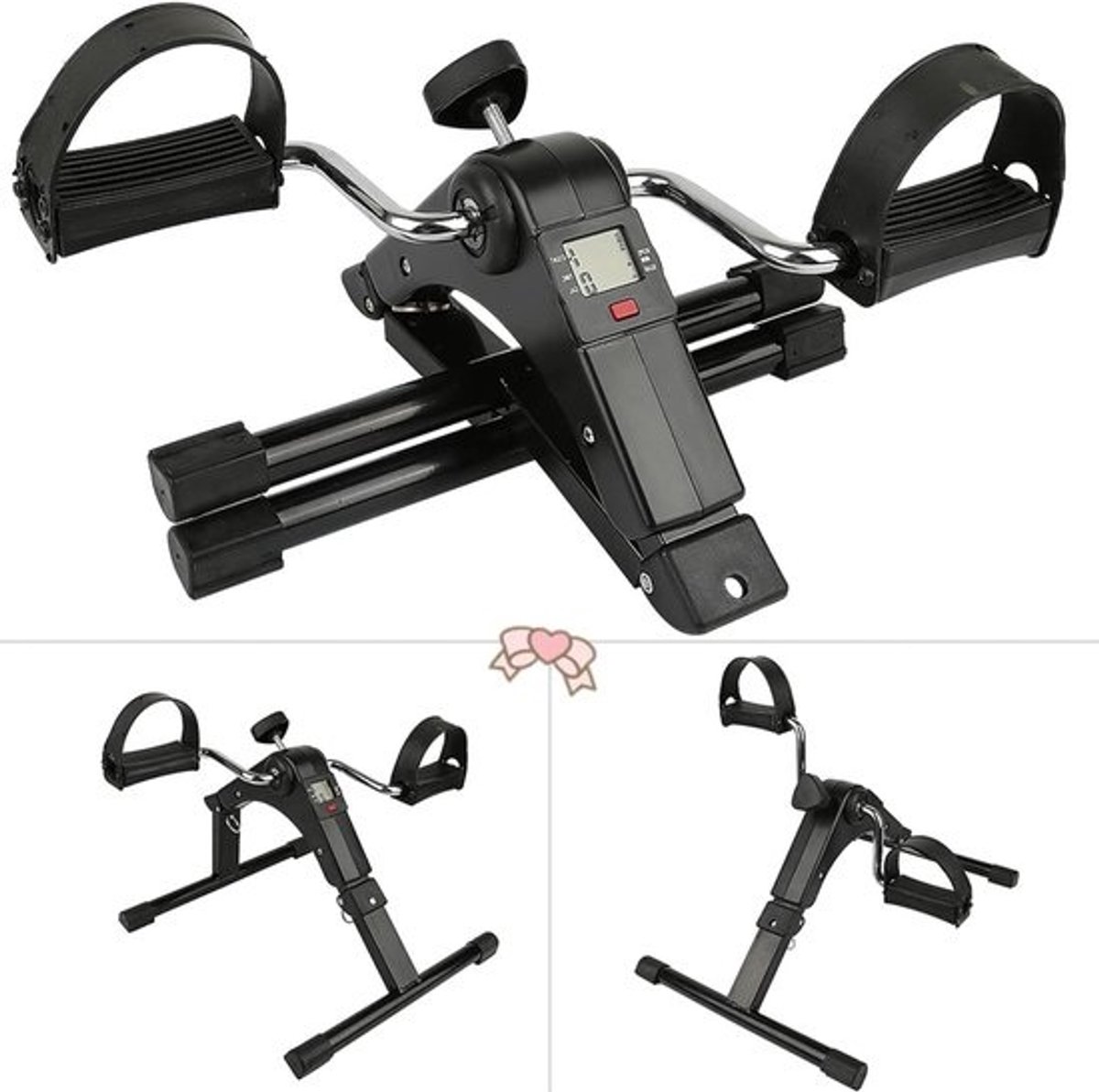 Stoelfiets - Bureaufiets - Deskbike - Bewegingstrainer - Handvaten - Fietstrainer met Instelbare Weerstand - Mini Hometrainer - Under Deskbike - Mobiliteitstrainer - Fitness - Bewegen Tijdens Je Werk - Beentrainer - Geschikt voor Armen en Benen