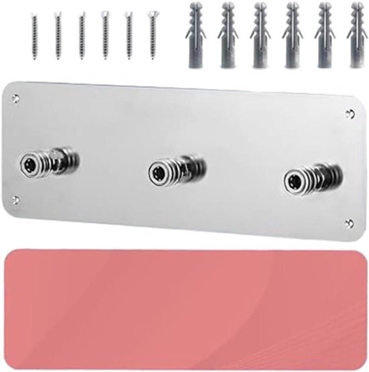 Hogedrukreiniger Mondstuk Houder - Reinigingsaccessoire Organizer - Werkruimte Organiseren - Roestvrijstalen Constructie - 37 x 13 x 3 cm - Zilver