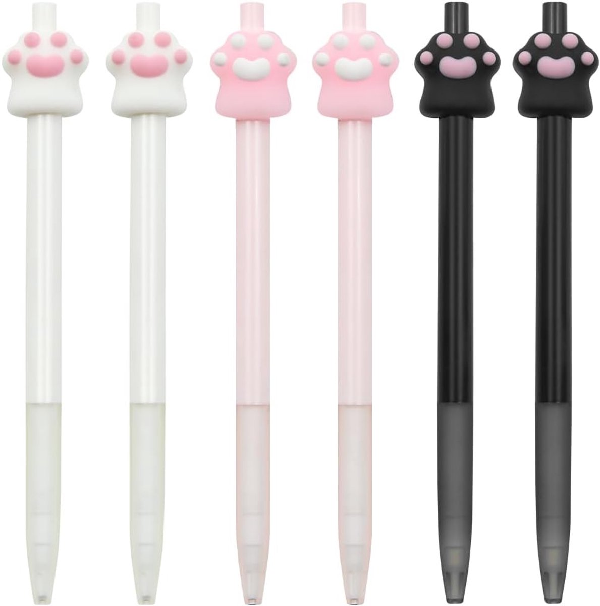 Dailygoods- Mechanisch Potlood 0,5 mm - Kattenpoot - Set van 6 - Automatisch - Kantoor/Schoolbenodigdheden - Betrouwbaar en intrekbaar
