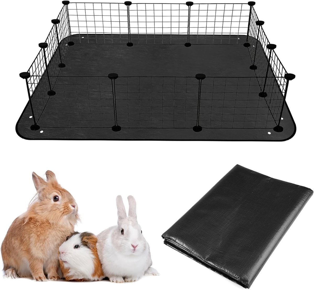 Waterdichte Speelmat voor Huisdieren 150x100cm, Herbruikbare Bodembedekking voor Konijnen, Cavia's en Hamsters, Ideaal voor Dierenverblijven en Buitenactiviteiten