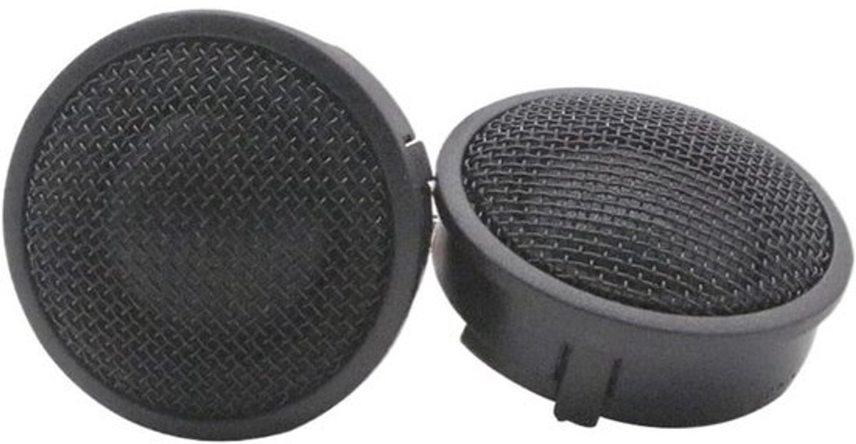 Auto Audio Tweeters - Hoge Tonen Luidsprekers - Verbeter Geluid - Zijden Koepel - 1 Paar - Zwart