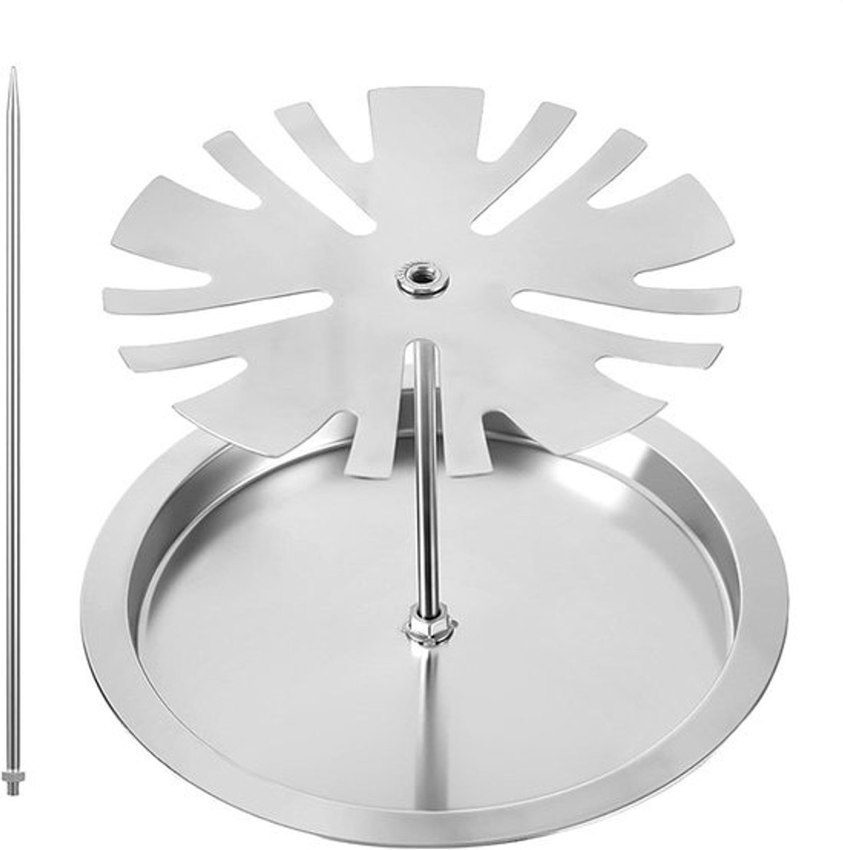 Grill Rek - Kip Houder - Barbecue Accessoire - Roestvrij Staal - 32 cm - Zilver