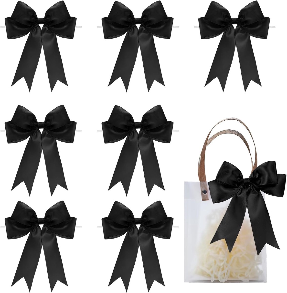 satijnen strikken voor geschenkverpakking, 14 cm lint geschenkstrikken voor verjaardag, bruiloft, feest, kerstdecoratie, 24 stuks