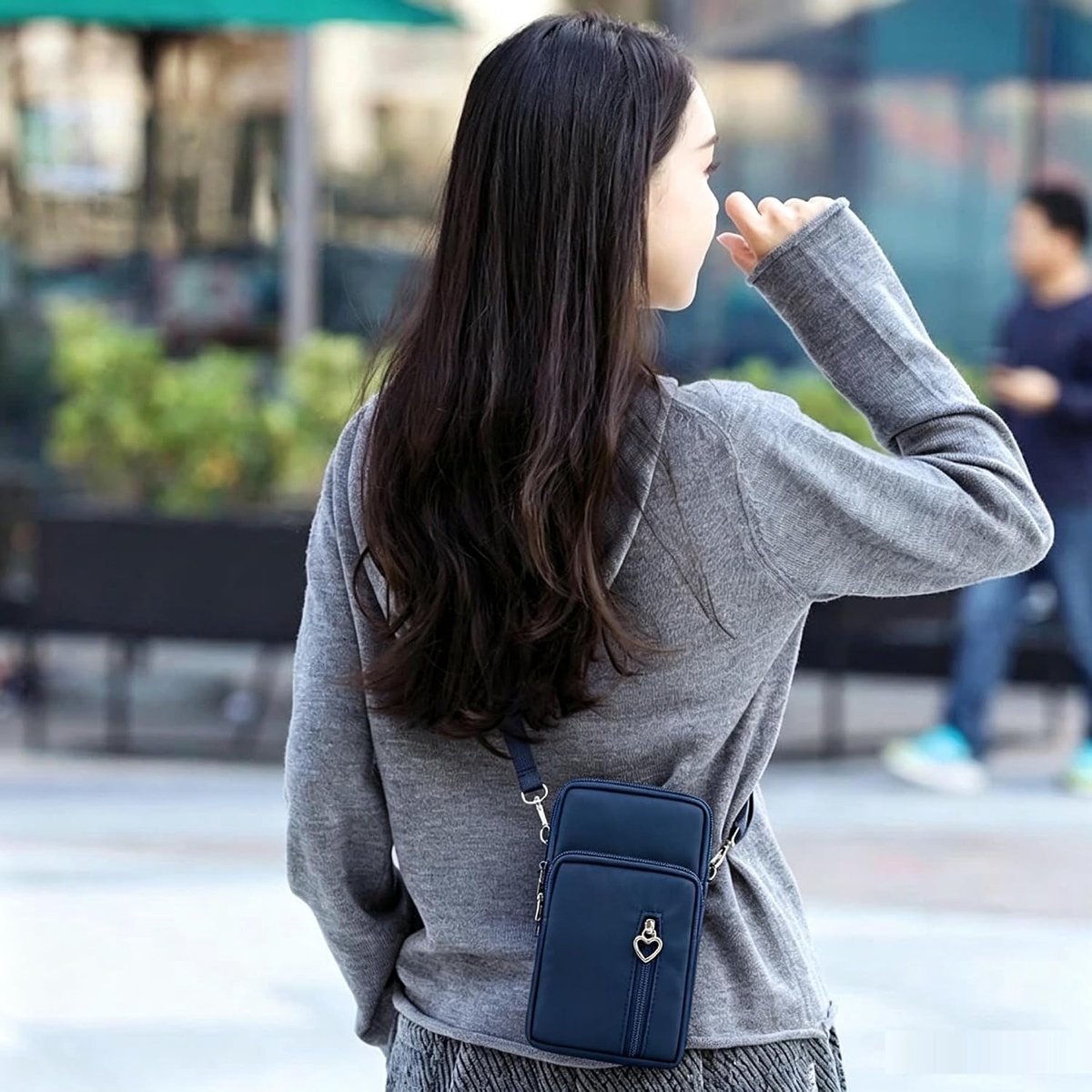 telefoontas voor dames, mobiele telefoontas voor dames, kleine portemonnee voor mobiele telefoon, crossbody tas, hardlooptas, armband