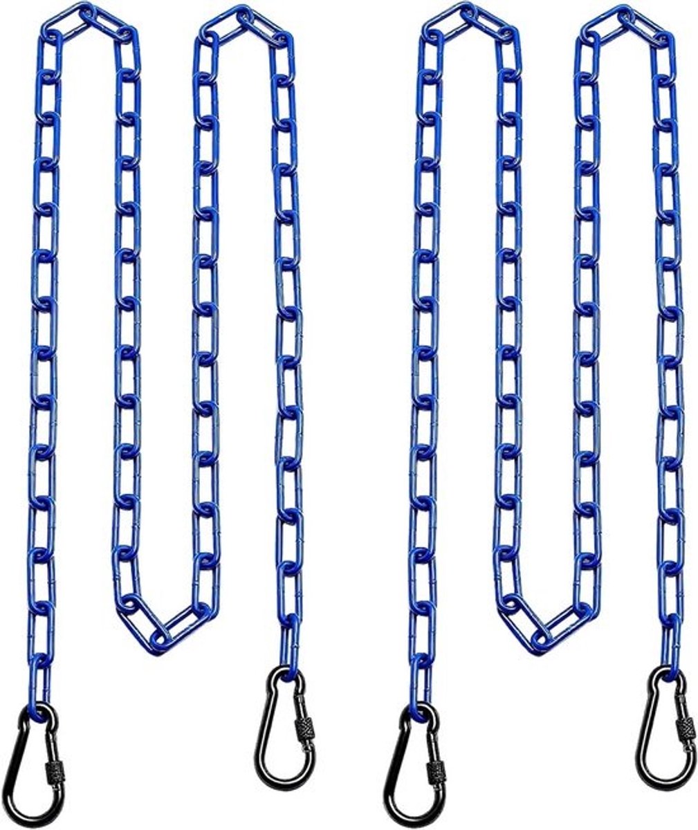 Set van 2 Verlengkettingen voor Hangstoel Schommel en Schommelstoel Robuust Blauw