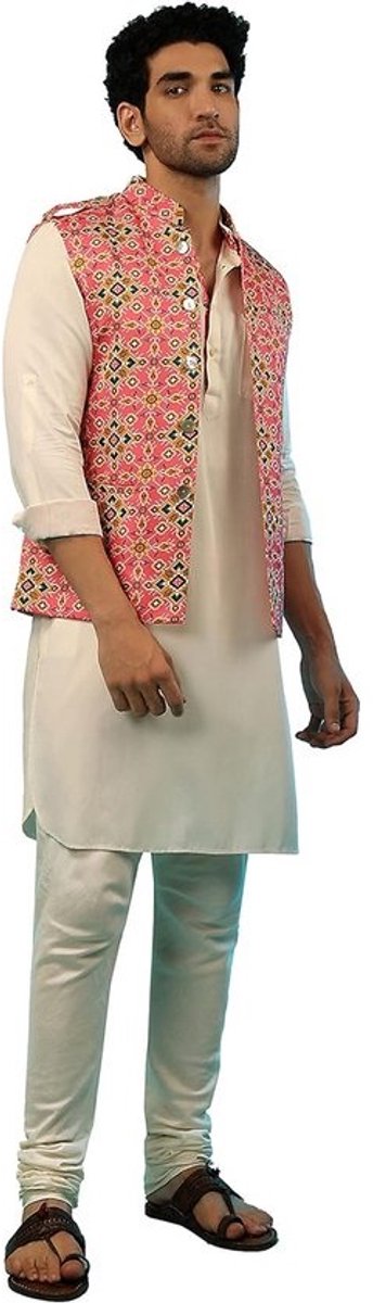 Heren Kurta Pyjama Set met Nehru Jas - Etnische Kleding voor Bruiloft en Feest