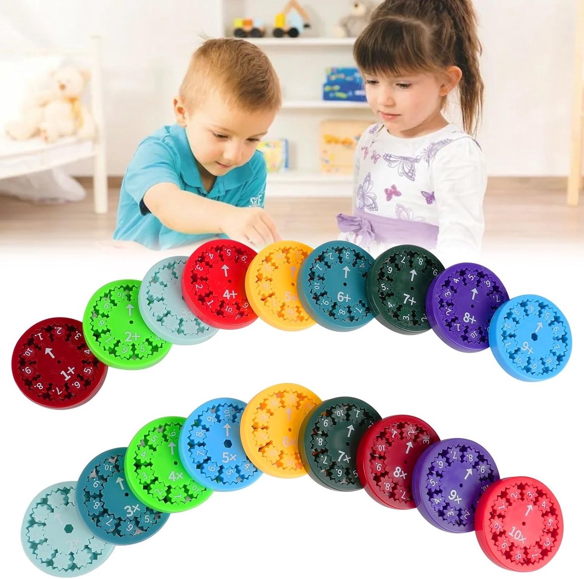 18-delige Fidget Spinner Set met Cijfers voor Stressverlichting en Concentratie Verbetering