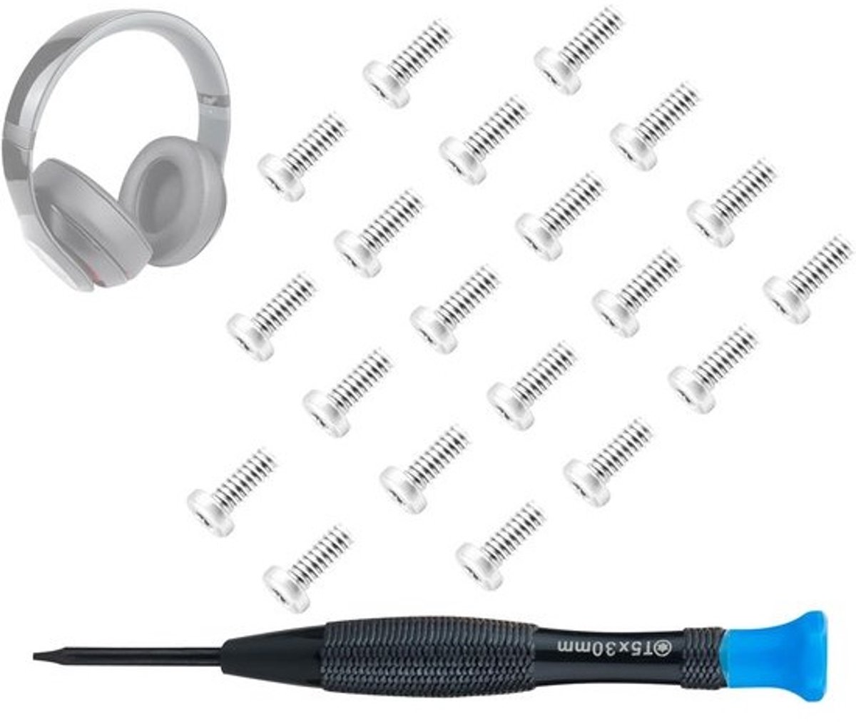 Vervangingsschroeven Set voor Hoofdband Koptelefoon - 20 Stuks Universele DIY Reparatie Schroeven