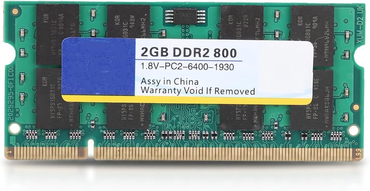Geheugenkaart, PC-6400 DDR2 800Mhz 2G 1.8V 200Pin voor laptop Hoog lopend geheugen Volledig compatibele ondersteuning voor Intel/voor