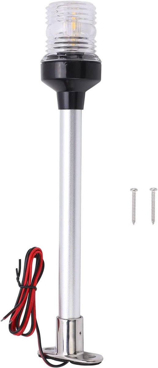 Navigatie Verlichting Boot, 12 inch Vast Gemonteerd Navigatielicht Waterdichte, DC 12V-24V Ankerlicht LED voor Schepen en Jachten, Zichtafstand 2 Zeemijlen, voor Boten Tot 12 m / 39,4 voet