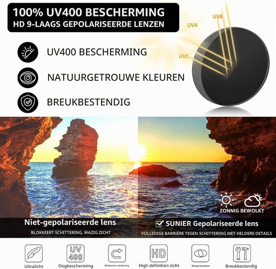 Zonnebril voor dames, gepolariseerd, groot, oversized, elegant, klassiek, vintage, oversized, met 100% UV400-bescherming — afbeelding 4