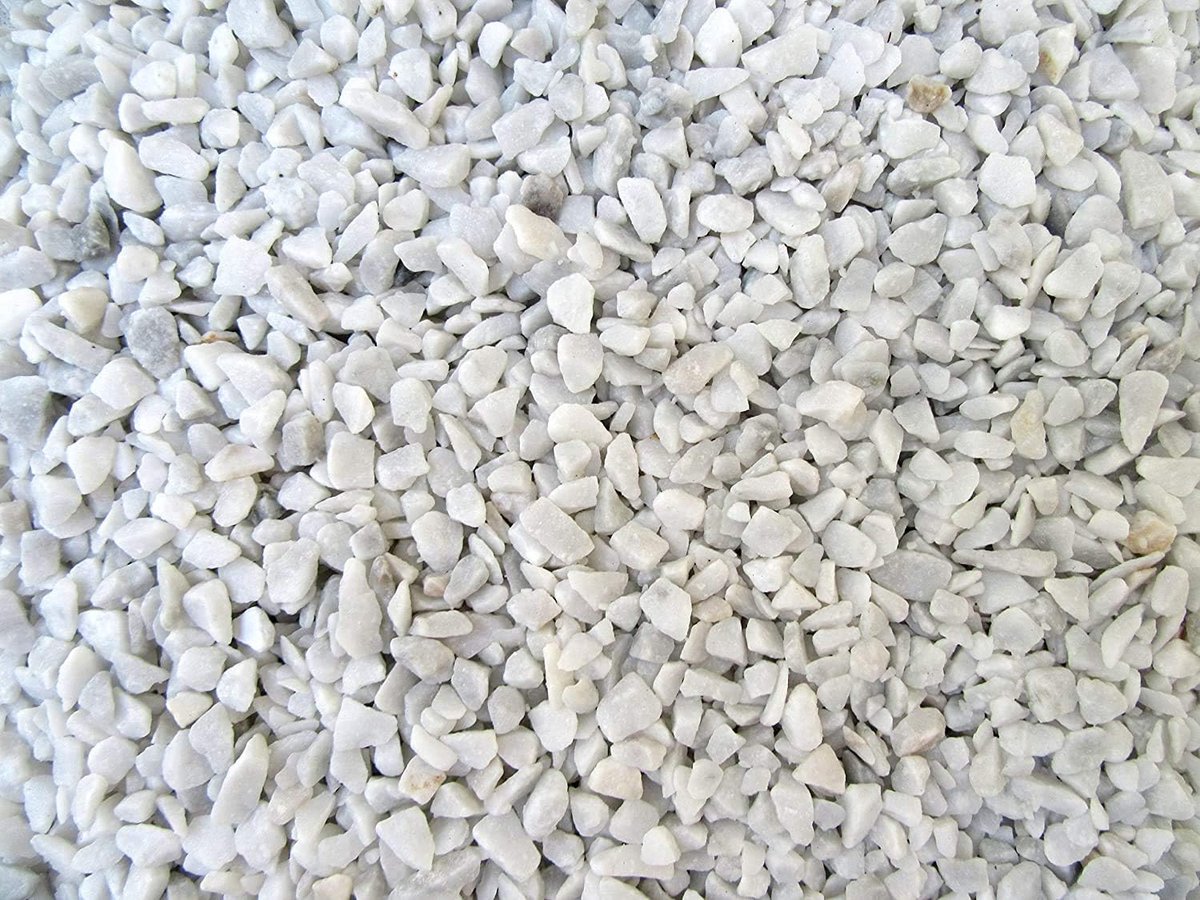 Geovlies & Baustoffe Decoratieve stenen wit 6-14 mm. (marmer split) (wit, 20 kg) 2,99/kg.