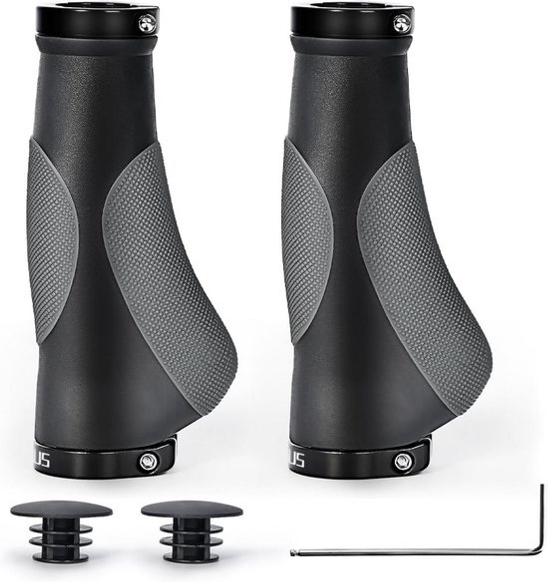 Fiets Handvatten - Ergonomische Grepen - Comfortabel Fietsen - Dubbel Lock-on Design - 22 mm Diameter - Zwart