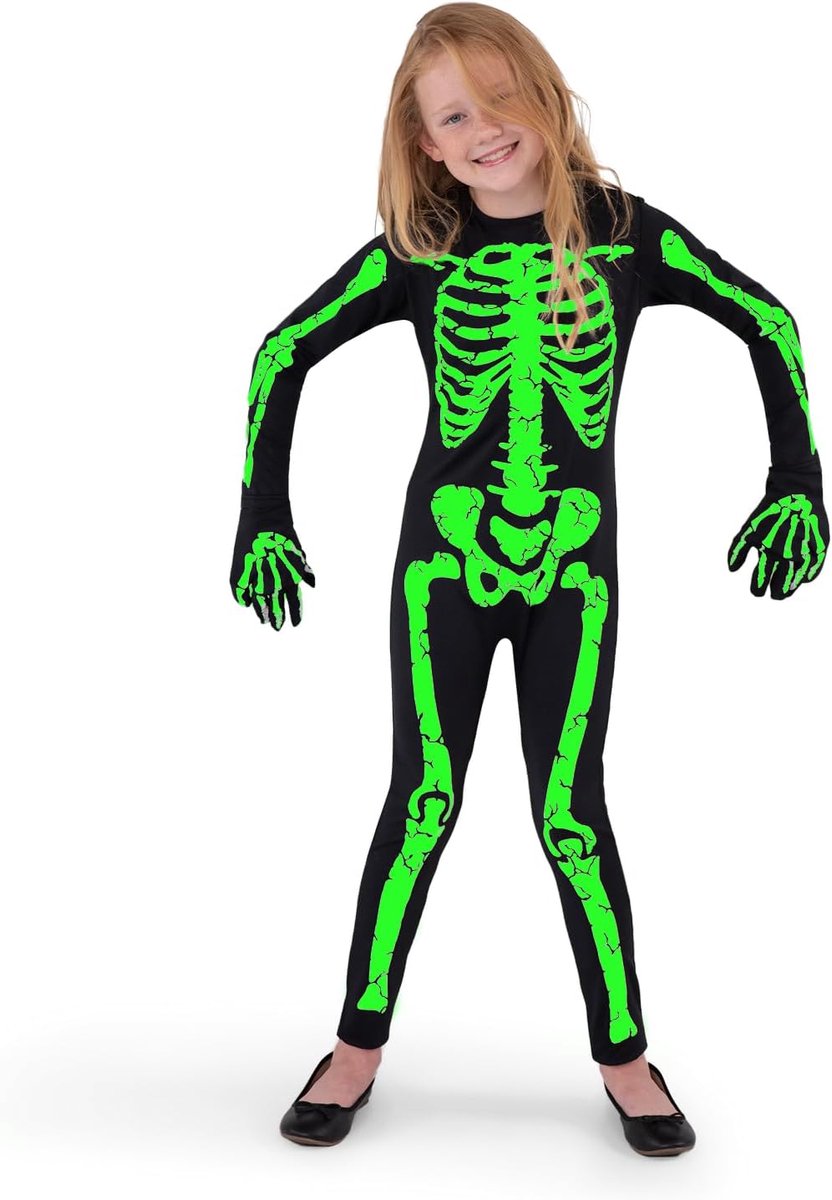 Creations Halloween Kind Meisje Mooi skelet kostuum, Halloween Party (3-4 jr))