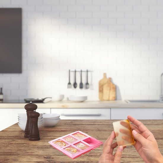 Zeepvormen van siliconen, 2 stuks rechthoekige zeepvorm, handgemaakte zeepvorm, 6-cavity rechthoekige zeepvormen voor het maken van zeep, cupcakes, chocolade, biscuit, doe-het-zelf doe-het-zelf — afbeelding 5