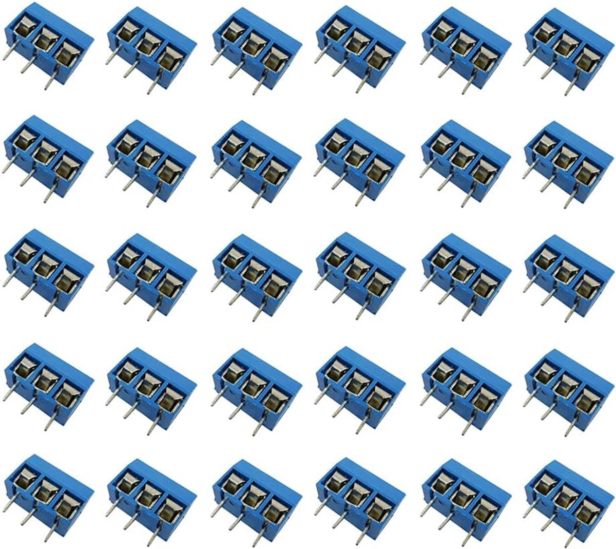 10 stuks schroef terminal printplaat aansluitklem blok 5,08 mm 2-pins pitch klem printklem 300V 16A, 10 stuks 3P-terminals.