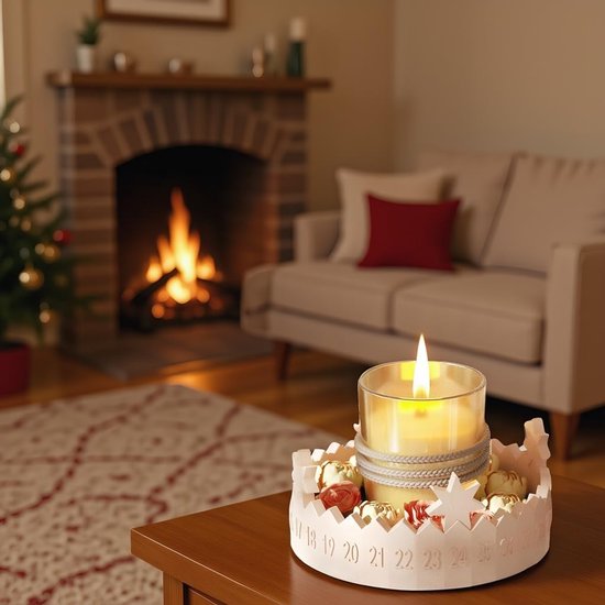 Gietvormen Kerstmis gietvormen siliconen kaarsenhouder ster en adventskalender siliconen vormen gietvorm adventskrans voor kaarsen van gips en epoxyhars — afbeelding 2