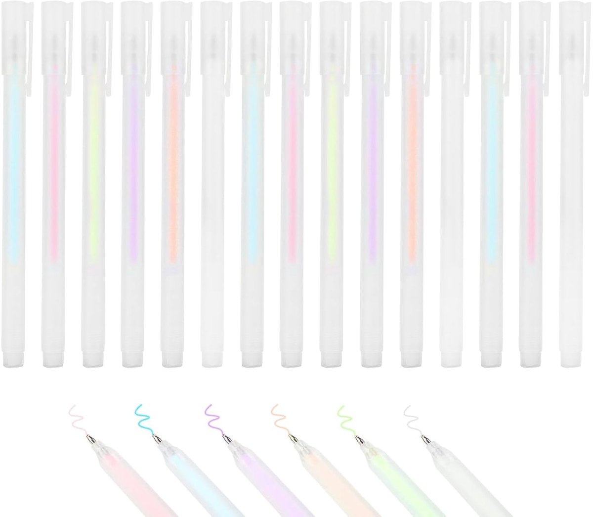 Lijmstiftenset, Quick Glue Pen gekleurde vloeibare lijmstift, nauwkeurige punt voor knutselen, scrapbooking, fotoalbum, kaarten, school, kantoor
