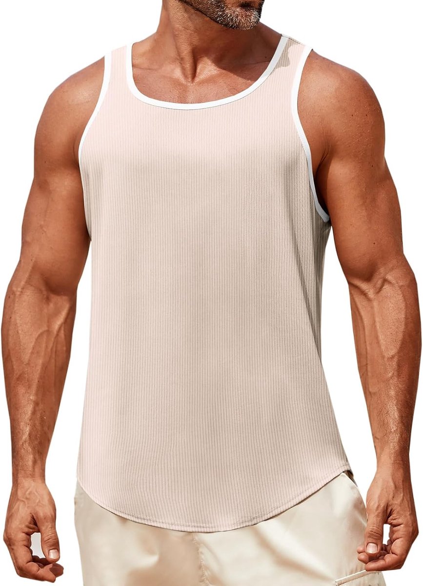 mouwloze sporttanktop voor heren voor fitness, bodybuilding en hardlopen