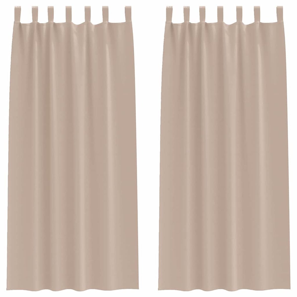 vidaXL - Blackout - Gordijnen - met - Ringen - 2 - st - Taupe - 260 - x - 140 - cm - Polyester