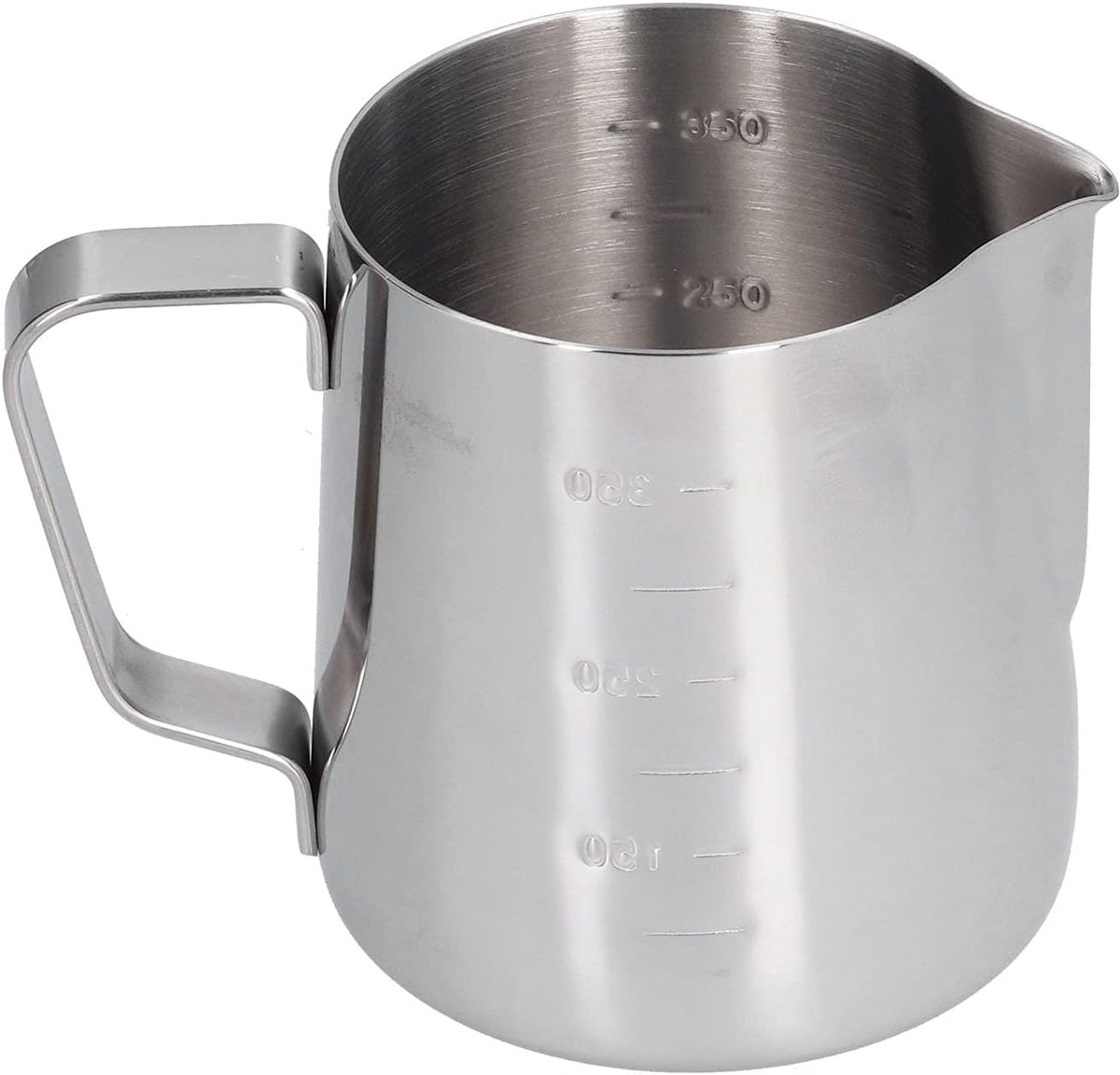Dailygoods- Melkopschuimer 400 ml - Schuimbeker - RVS - Handvat - Voor Latte/Cappuccino - Multifunctioneel