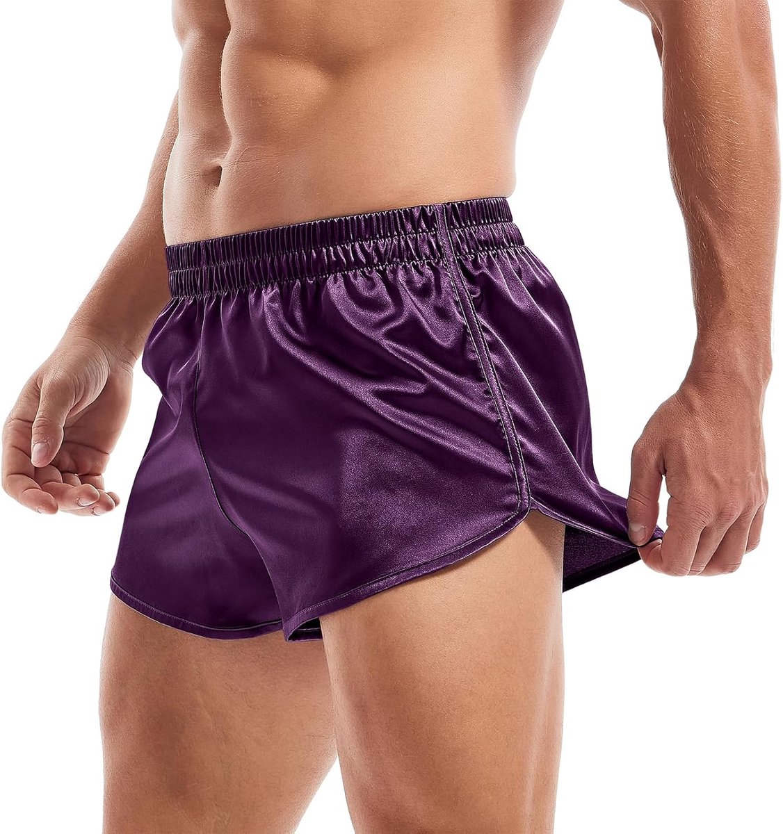 Coulee satijnen boxershorts heren pyjamabroek kort