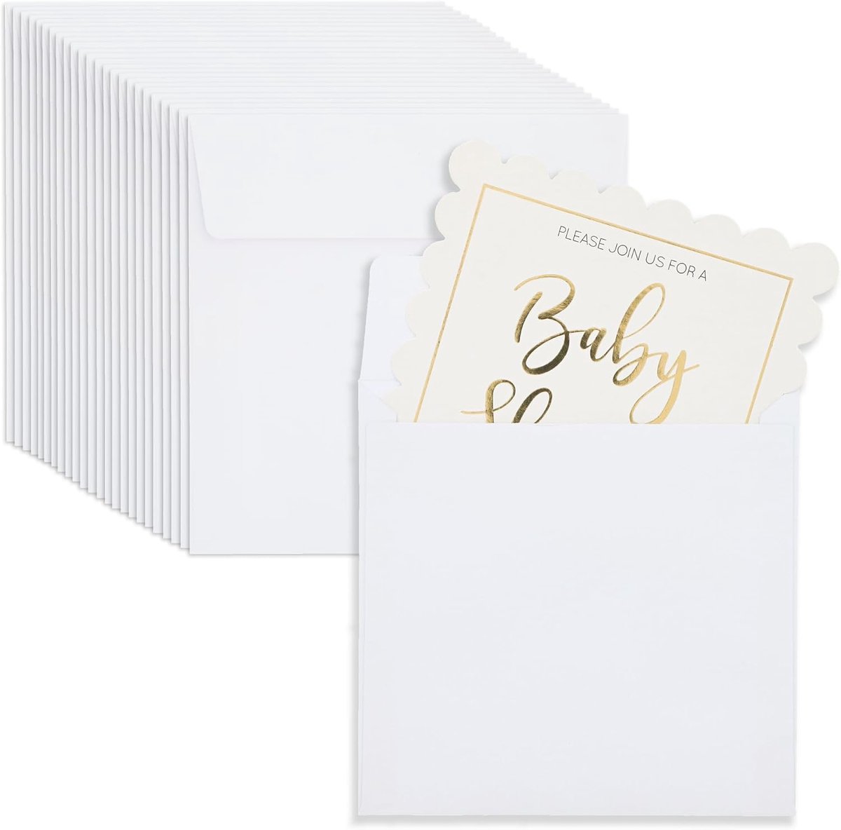 Enveloppen voor 5x5 Inch Kaarten (50 Count), Wit