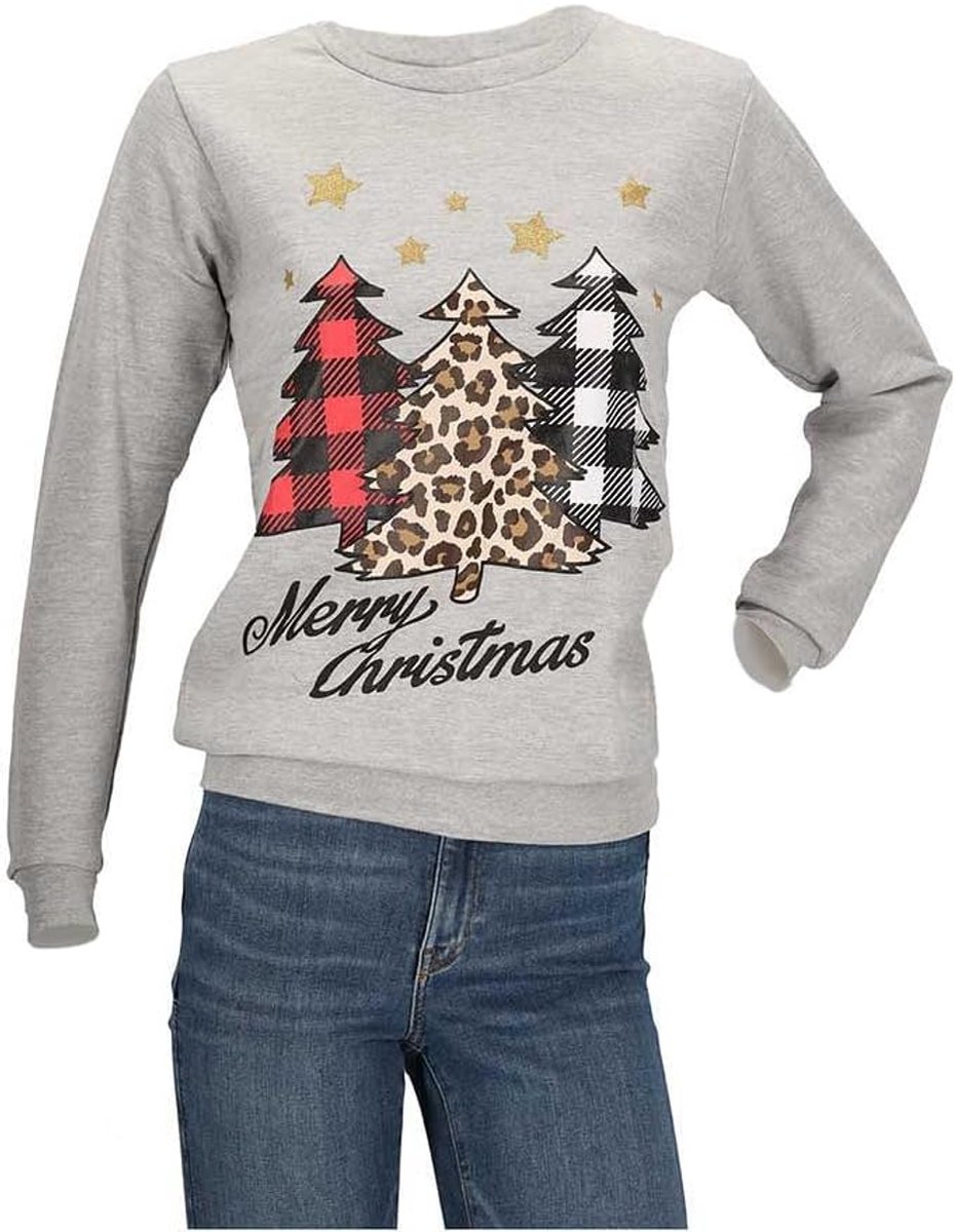 dames - Maat S t/m XL - Kerstrui - Merry Christmas - Kersttruien - Kerst - Foute kersttrui - Kerstcadeau - Dames kersttrui